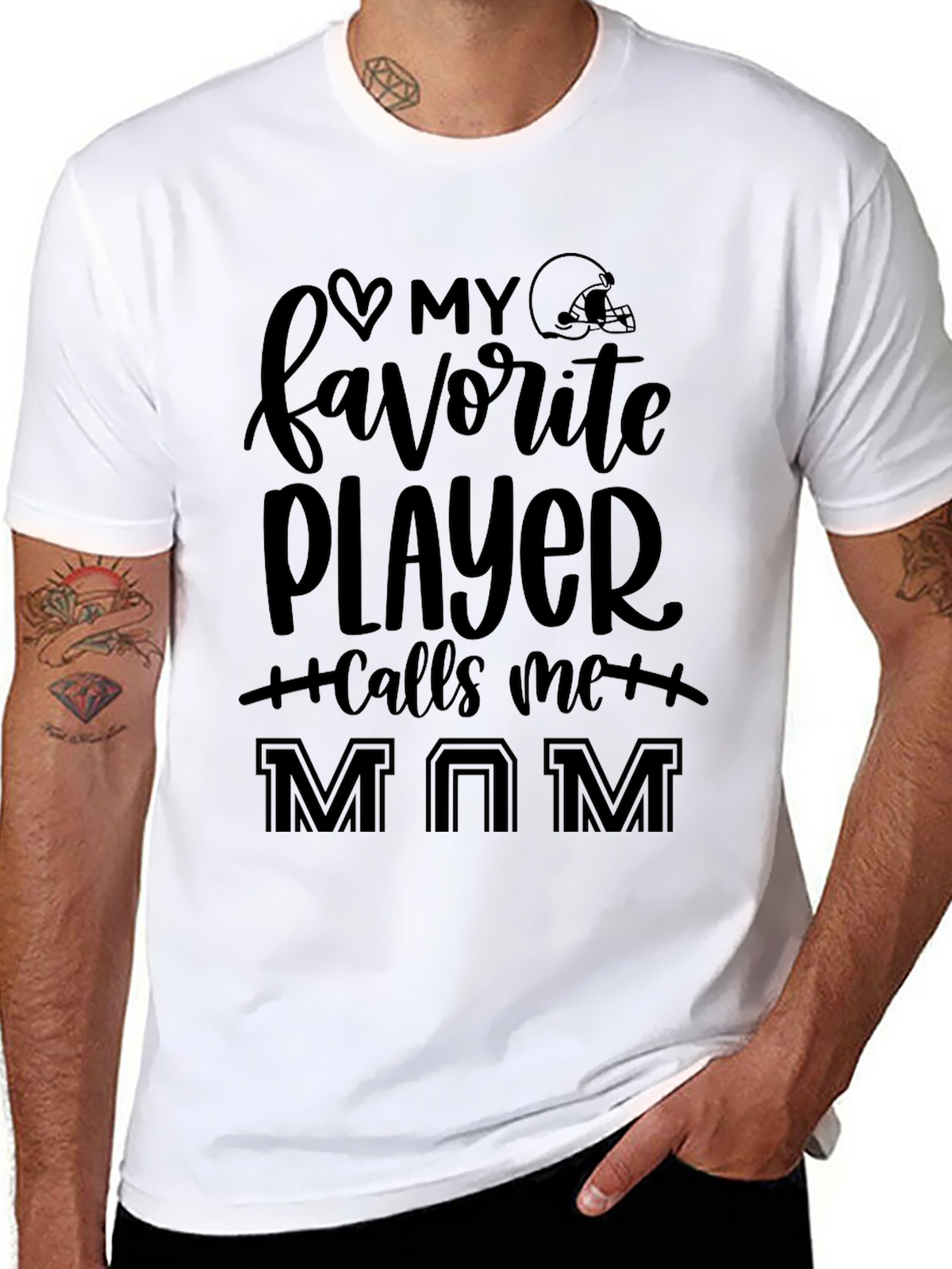 My Favorite Player Calls Me MOM Football T-Shirt