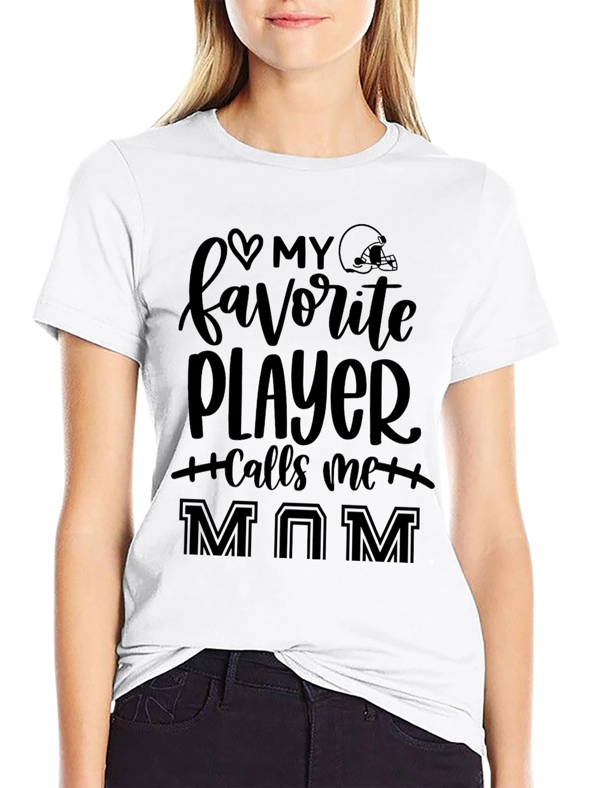 My Favorite Player Calls Me MOM Football T-Shirt