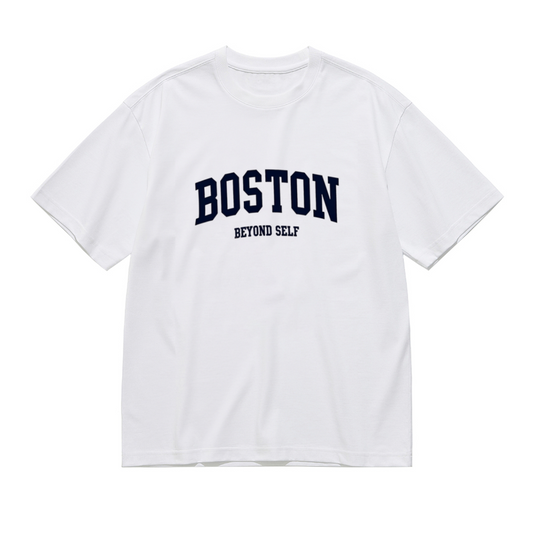 Boston Beyond Self Vintage Varsity Letter City Pride Casual Tee