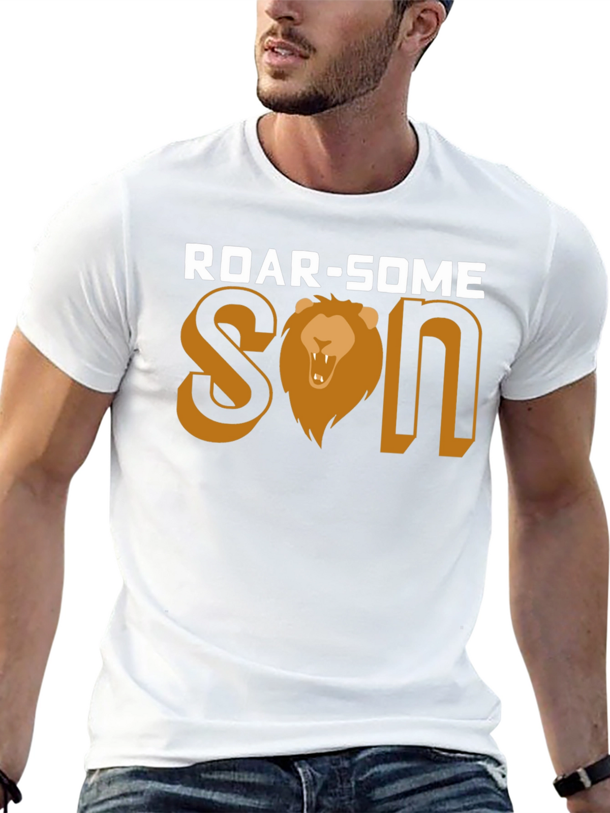 Roar-Some Son Graphic Tee - Lion Design