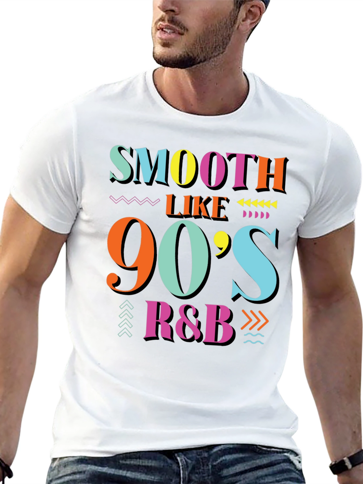 Smooth Like 90s R&B Black Graphic T-Shirt