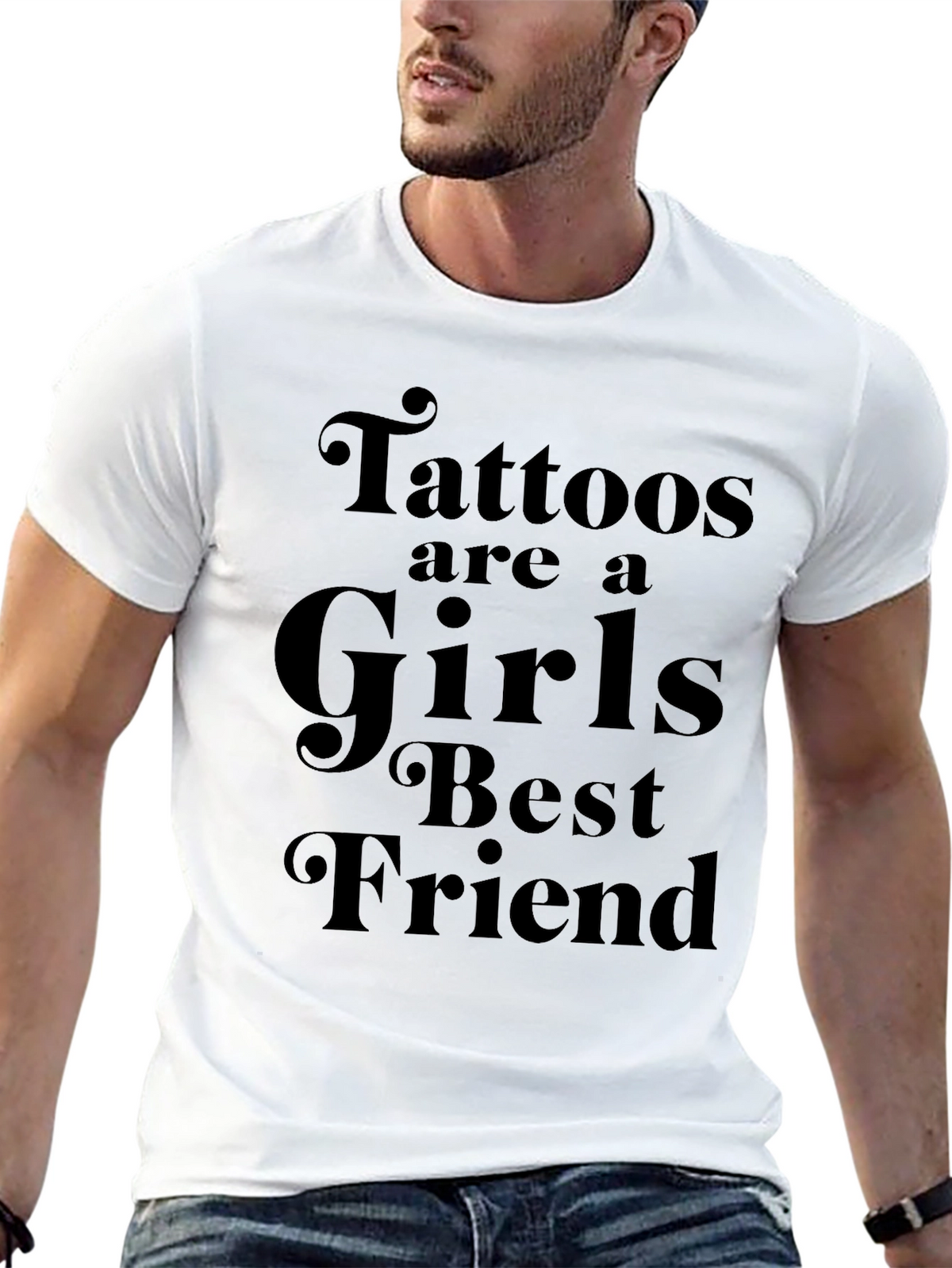 Tattoos Are A Girls Best Friend Black T-Shirt