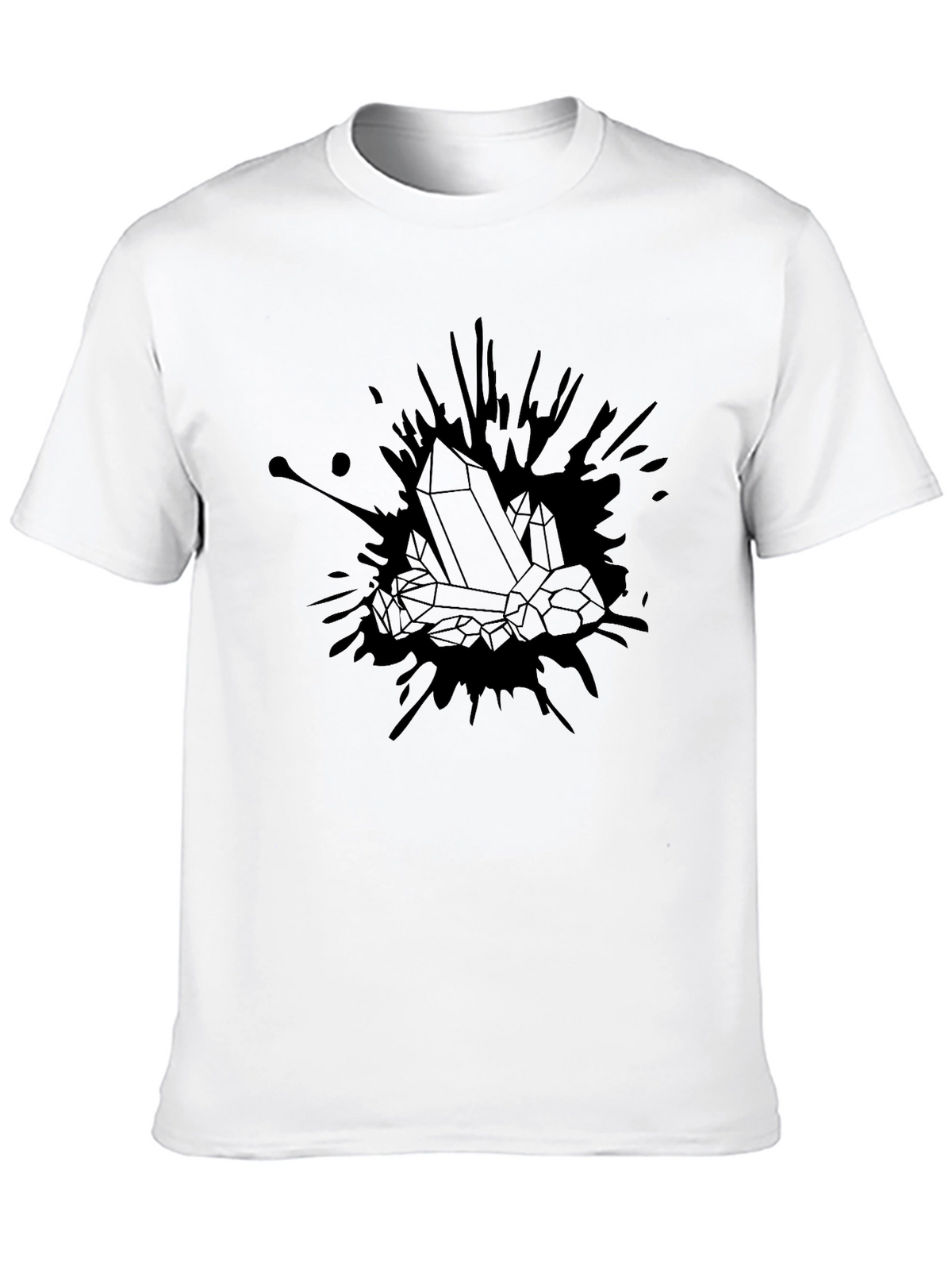 Crystal Splatter Graphic Black T-Shirt