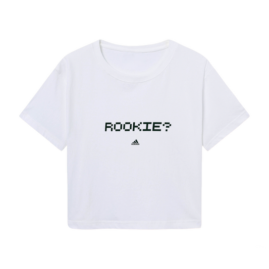 Rookie Pixel Letter Print Streetwear Crop Tee