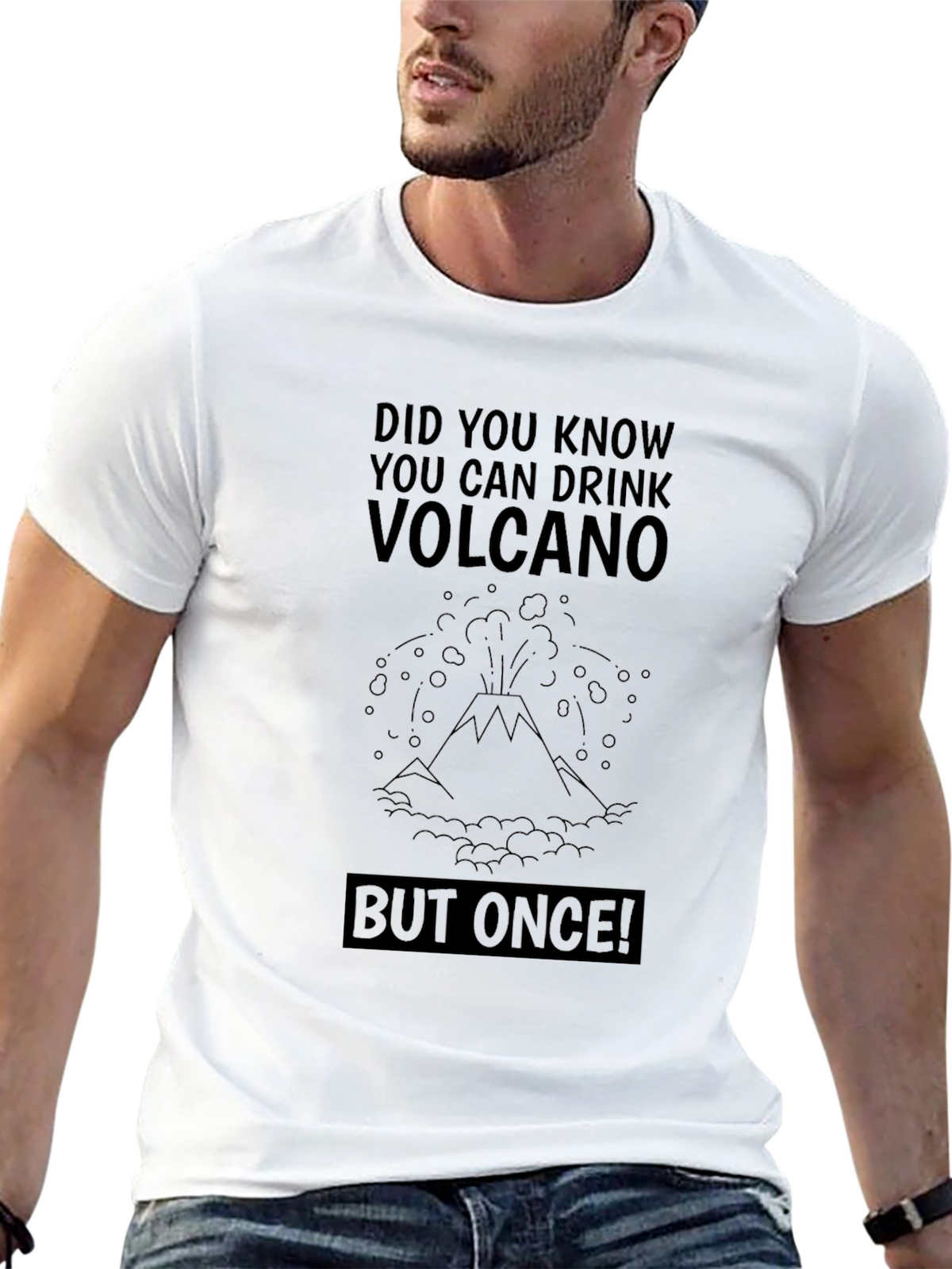 Volcano Humor Graphic T-Shirt