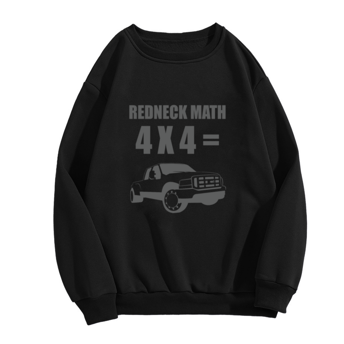 Redneck Math 4x4 Truck Crewneck Sweatshirt, Lifted Pickup Pullover, Country Trucker Gift