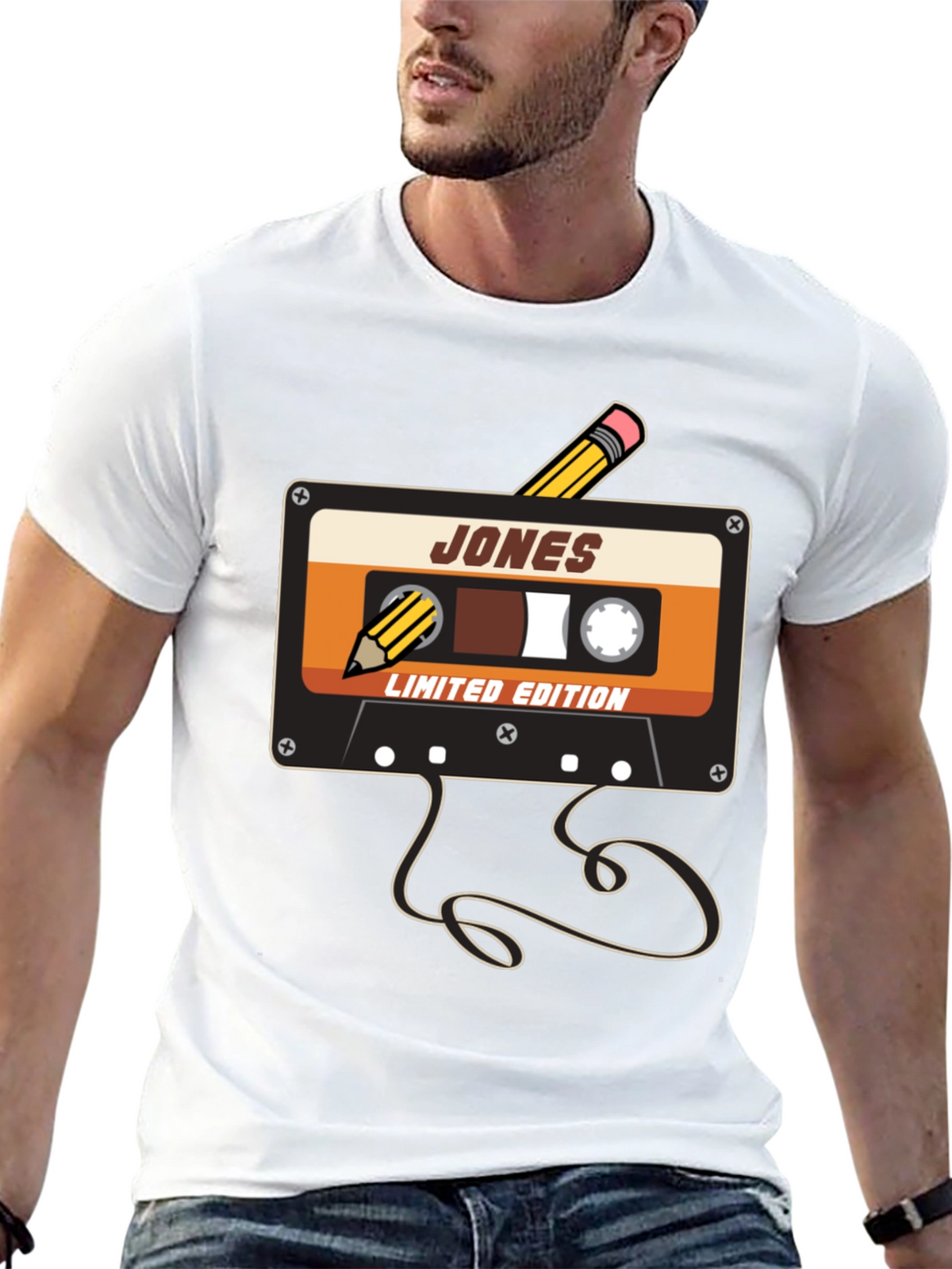 Retro Cassette Tape Pencil T-Shirt