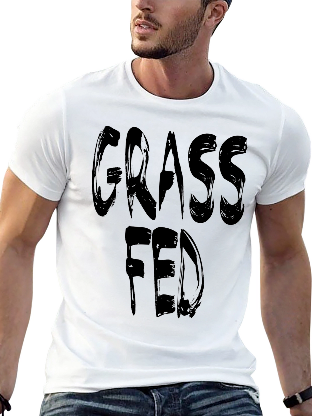 Grass Fed T-Shirt - Black Graphic Tee
