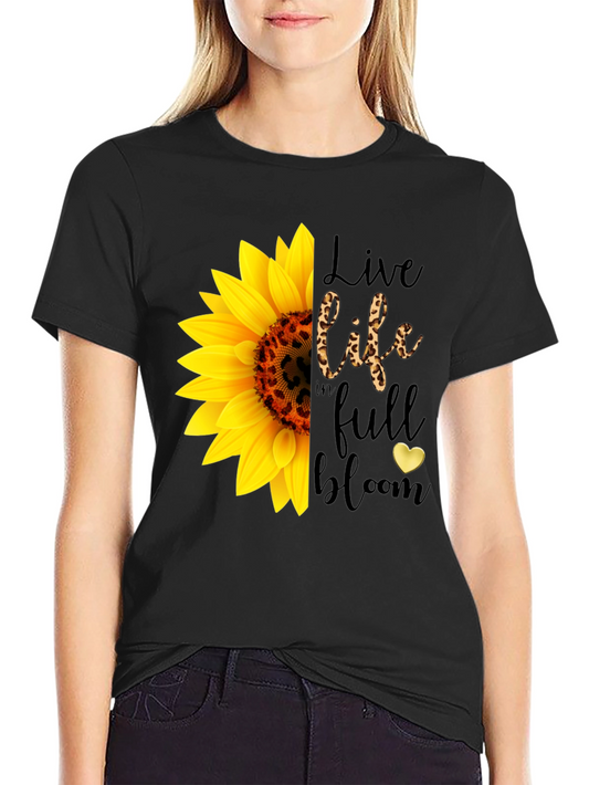 Sunflower Leopard Print Graphic Tee