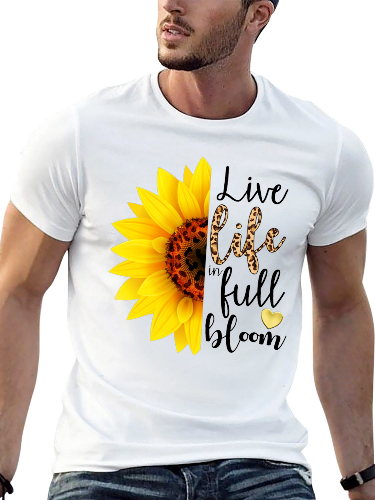 Sunflower Leopard Print Graphic Tee