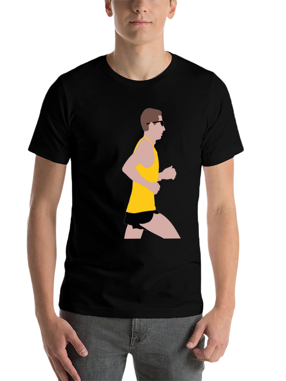 Runner Graphic Black T-Shirt
