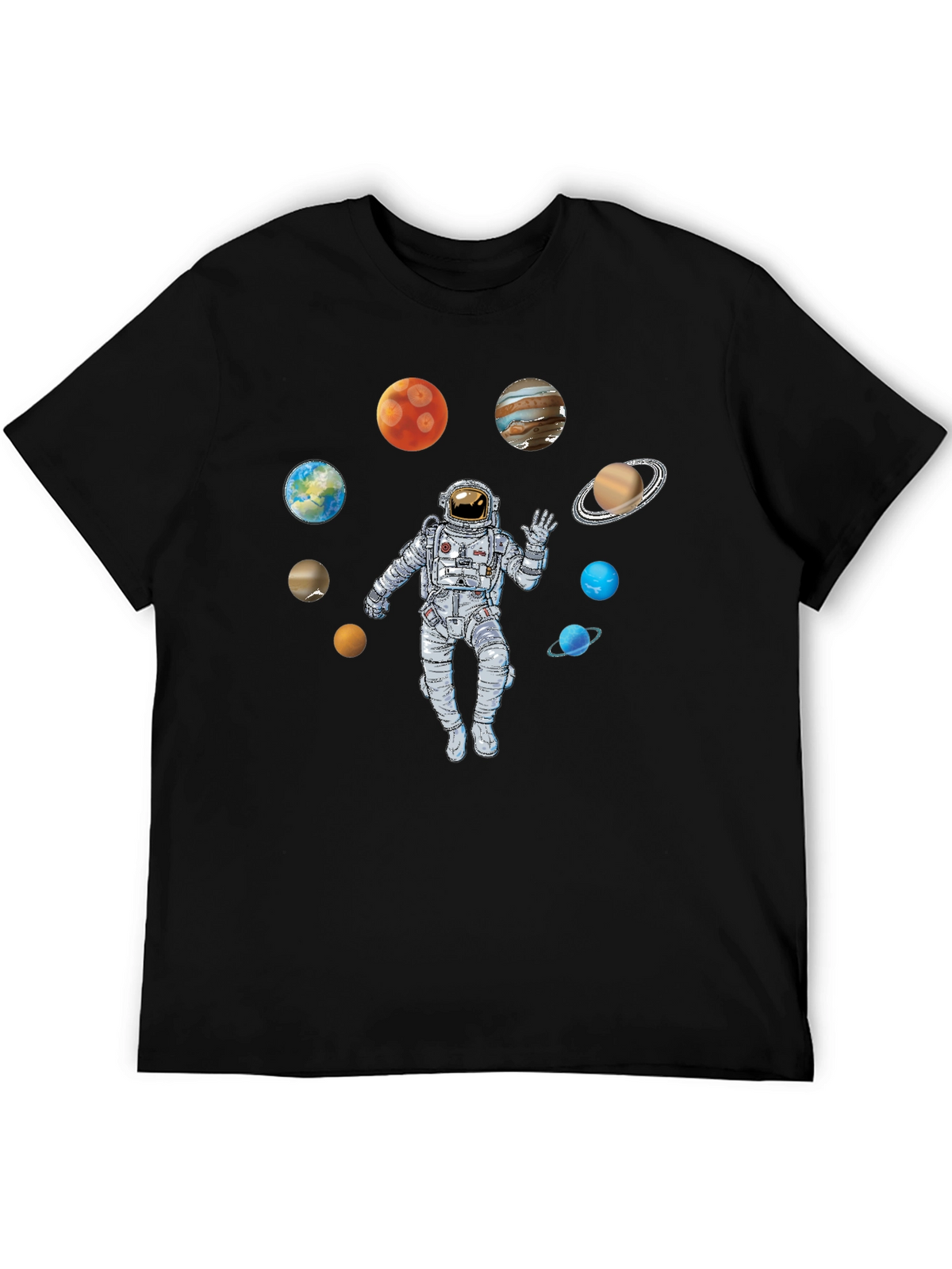 Astronaut & Planets Graphic Print T-Shirt