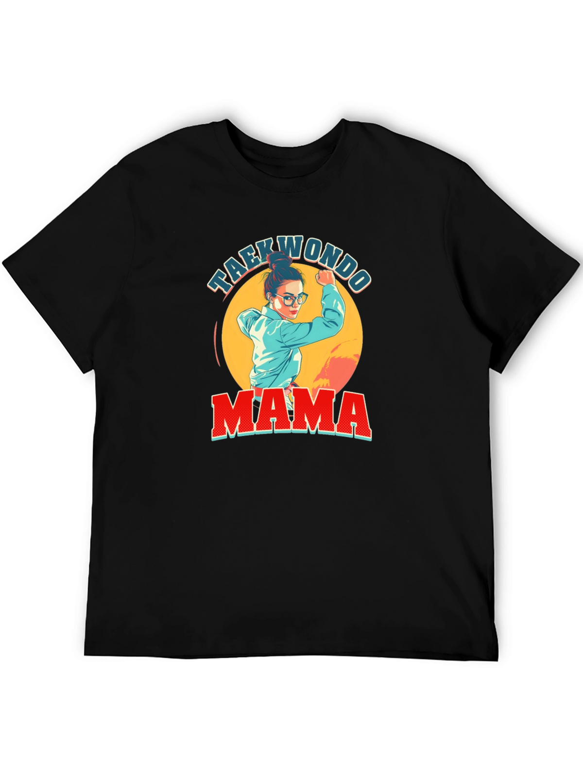 Taekwondo Mama Graphic T-Shirt - Black