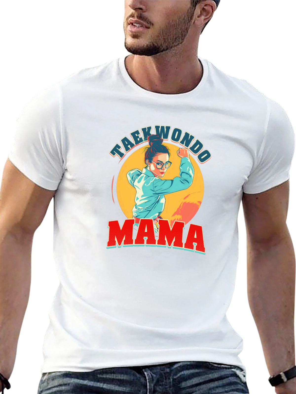 Taekwondo Mama Graphic T-Shirt - Black