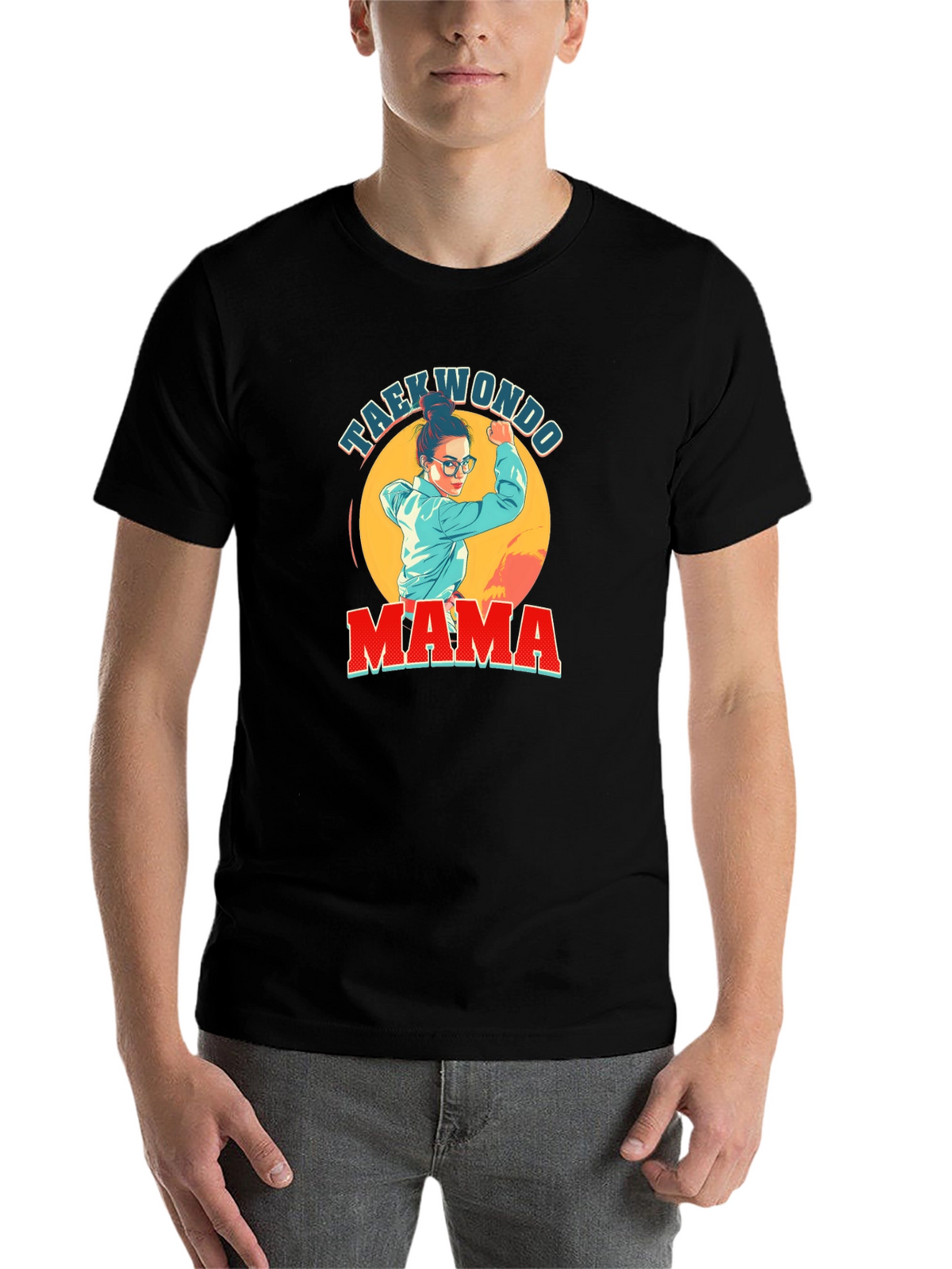 Taekwondo Mama Graphic T-Shirt - Black