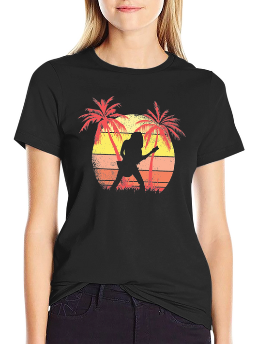 Sunset Guitarist Graphic T-Shirt