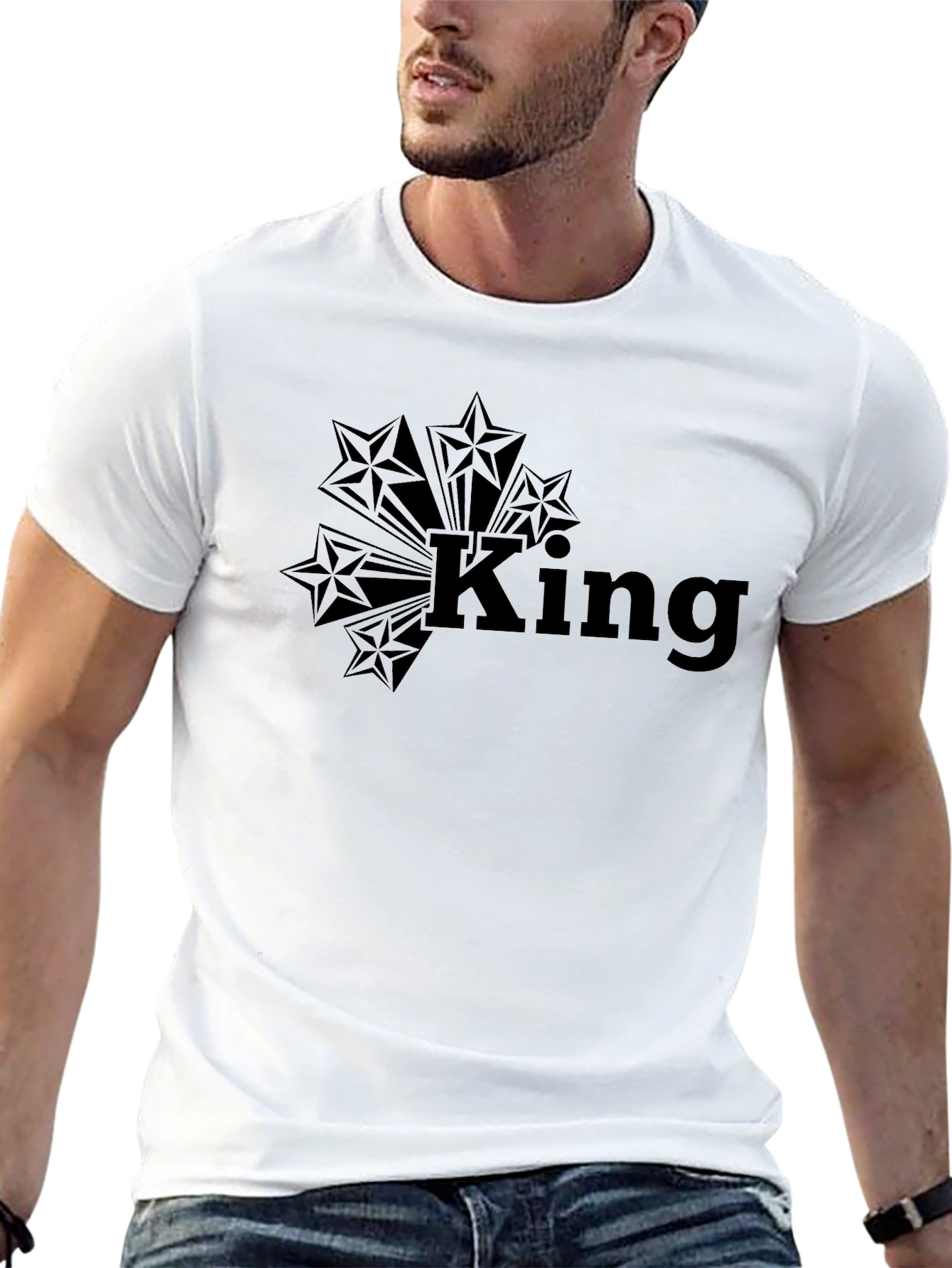 King Starburst Graphic Tee - Classic Comfort