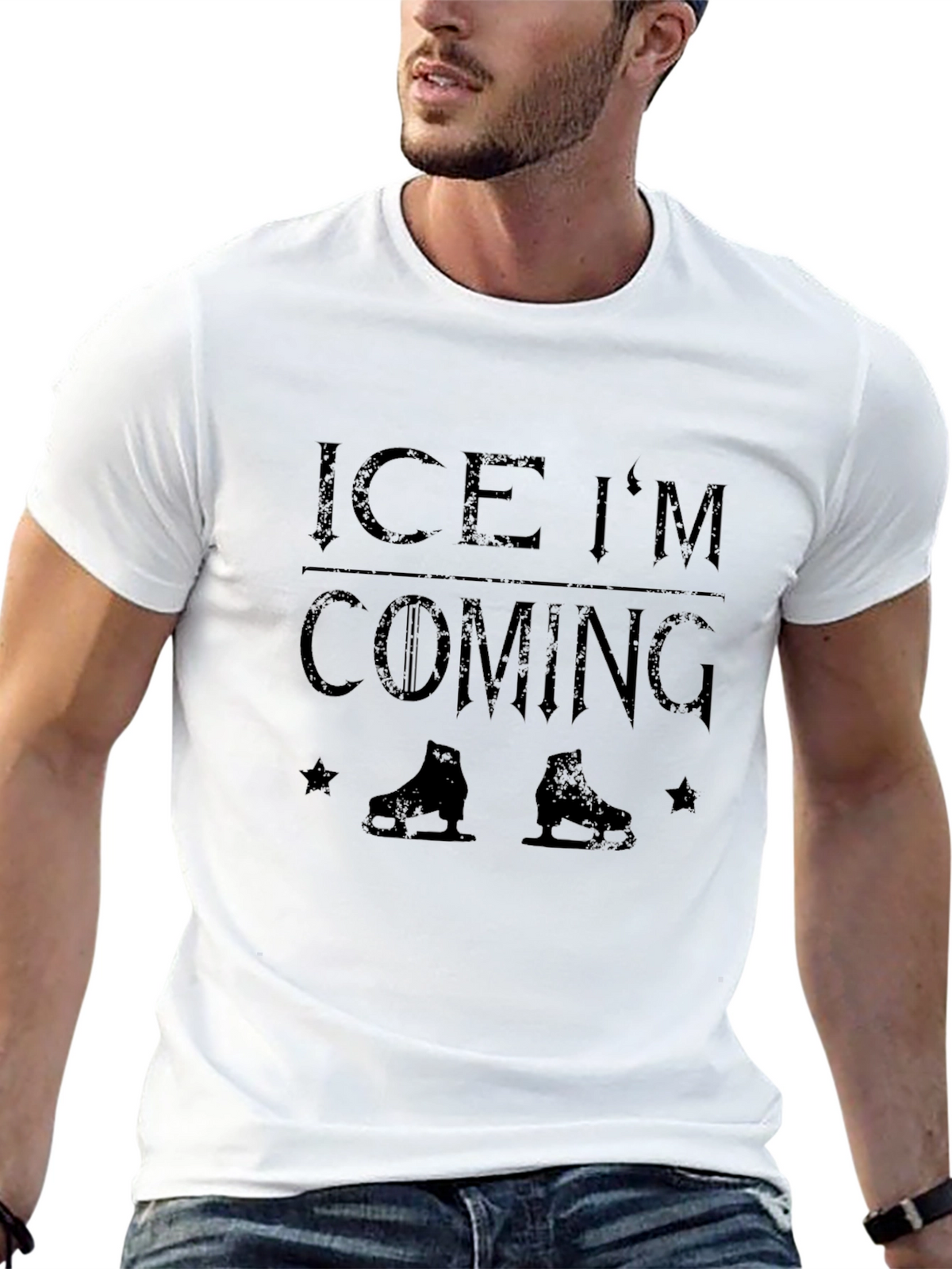 Ice Im Coming Skates Graphic T-Shirt