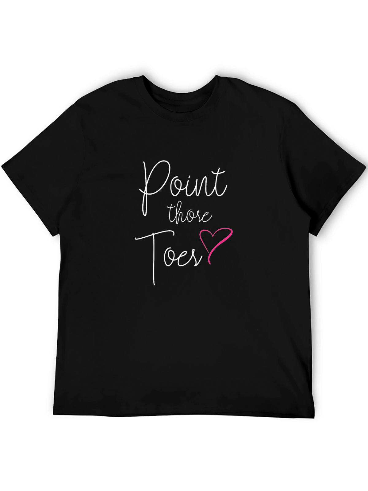 Point Those Toes Graphic Tee - Black Cotton T-Shirt