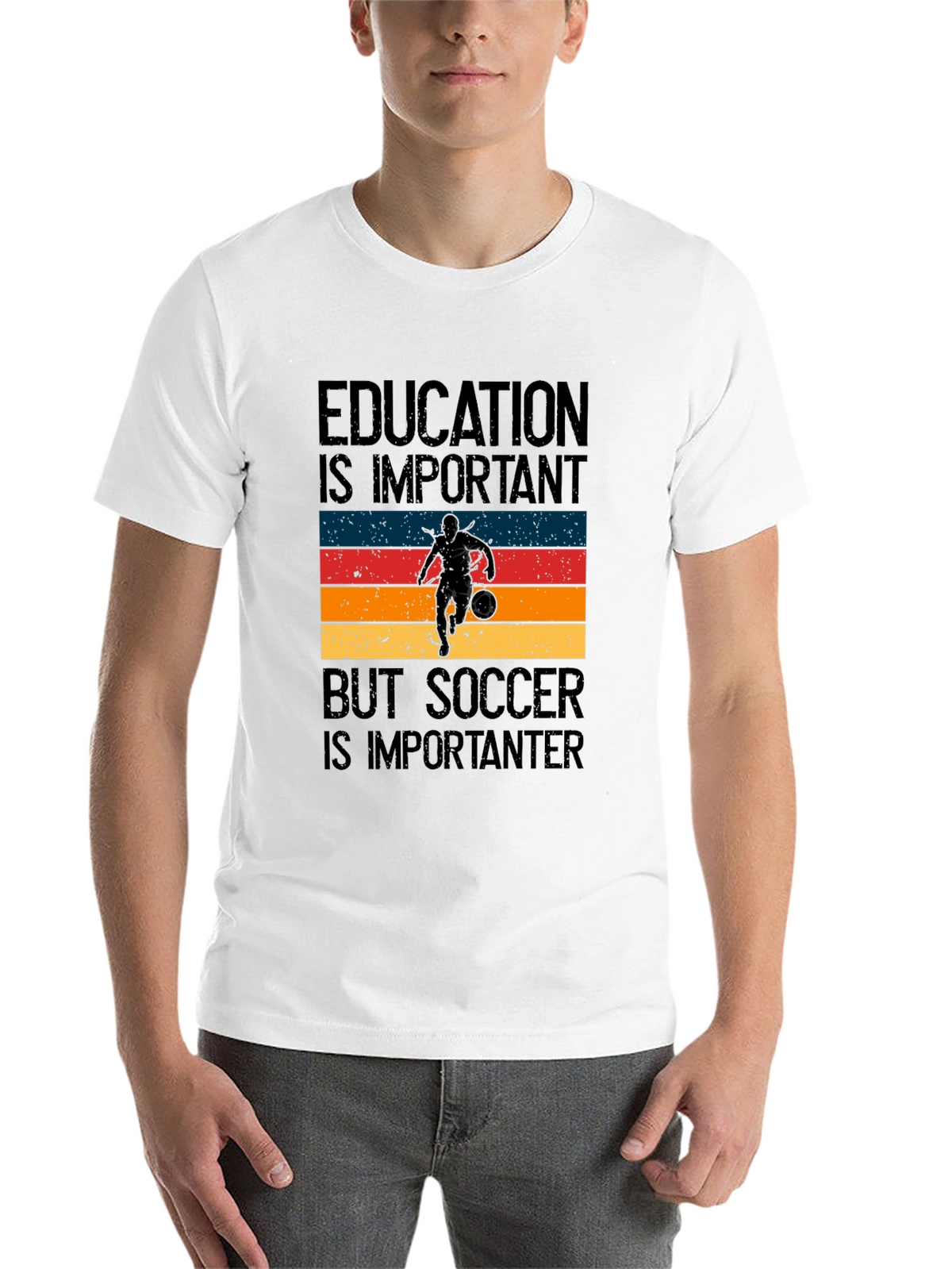 Education vs Soccer Graphic Tee