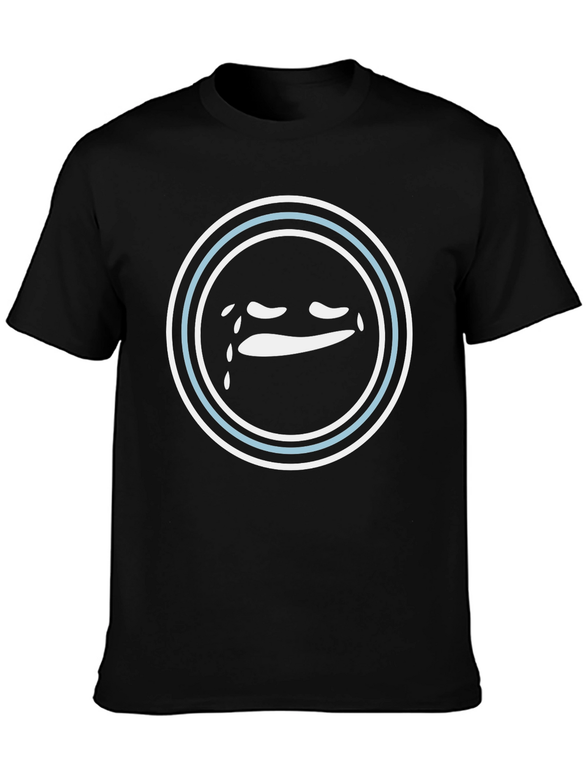 Teary Emoji Graphic Tee - Black