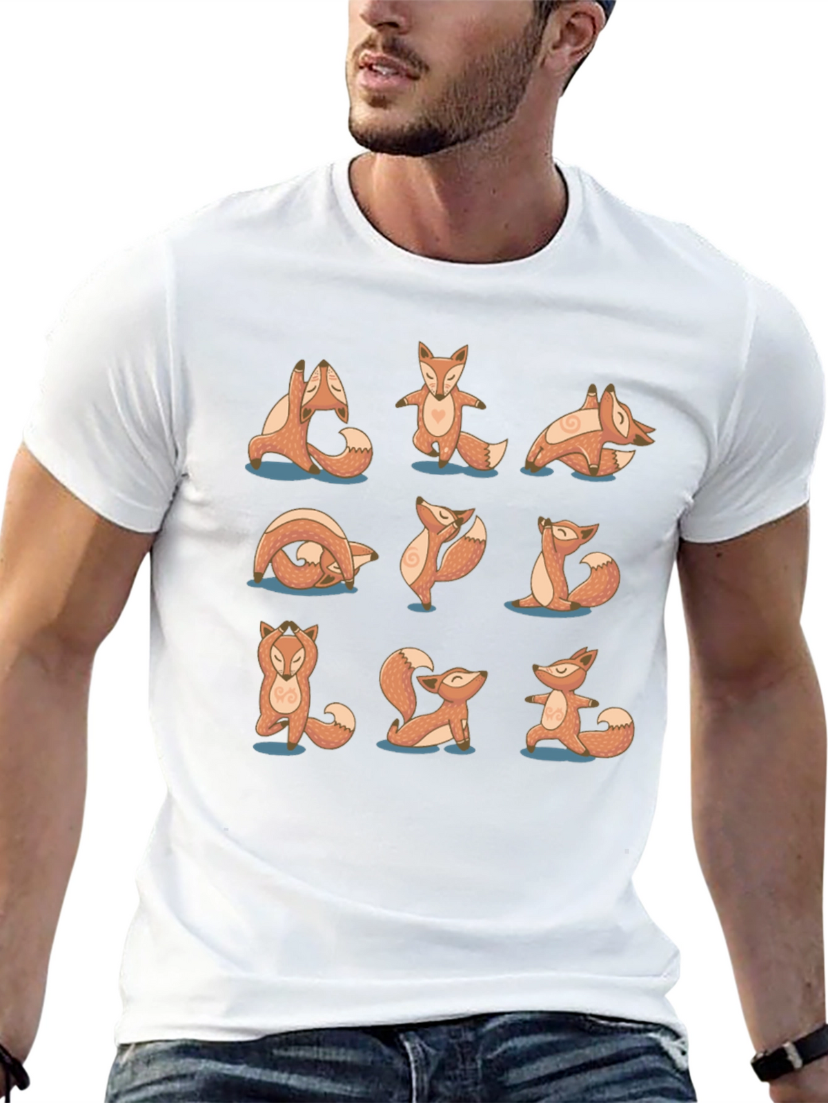 Yoga Fox Black Graphic Tee