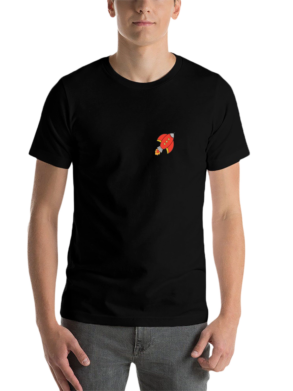 Rocket Graphic Black T-Shirt