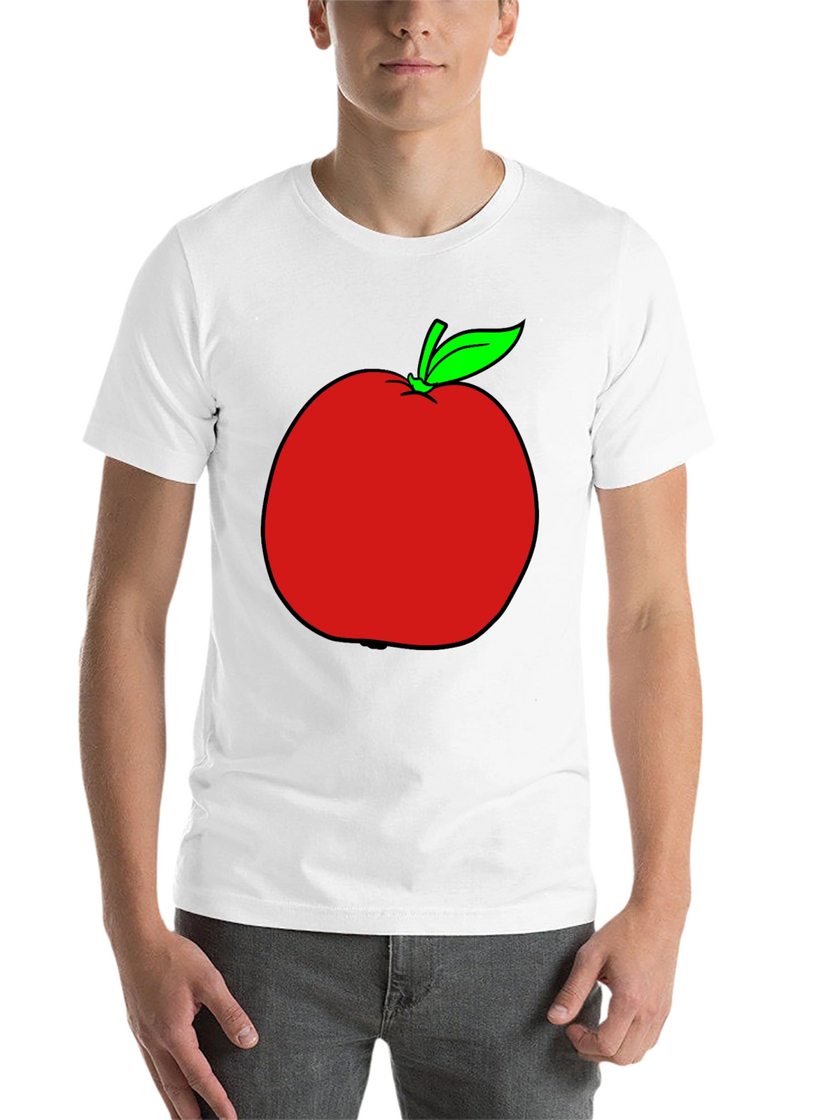 Apple Graphic T-Shirt - Casual Black Tee