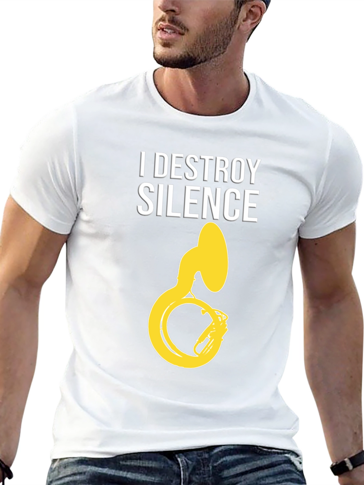 I Destroy Silence Tuba Graphic Tee - Black