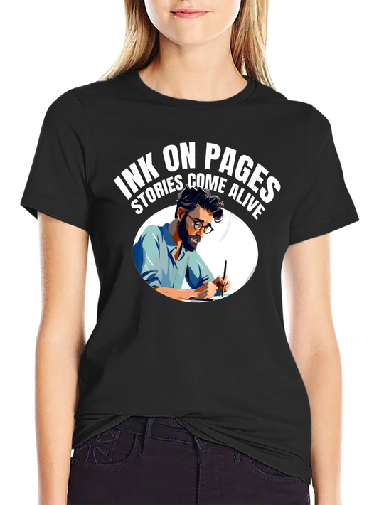 Ink On Pages T-Shirt - Stories Come Alive!