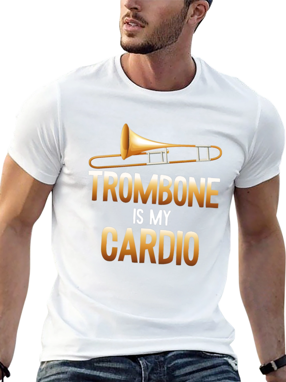 Trombone is My Cardio Black T-Shirt