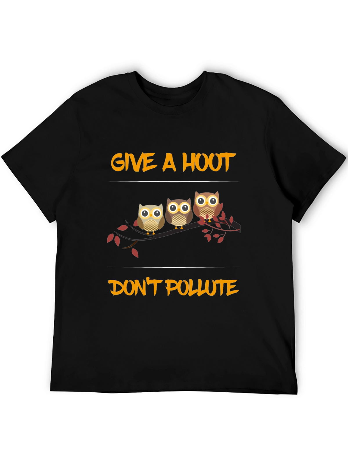 Give a Hoot Dont Pollute Owl Graphic Tee