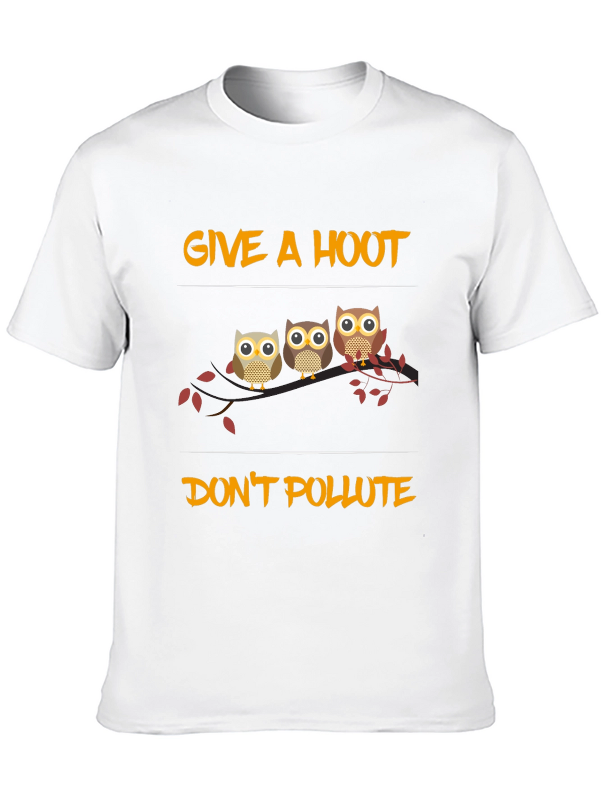 Give a Hoot Dont Pollute Owl Graphic Tee