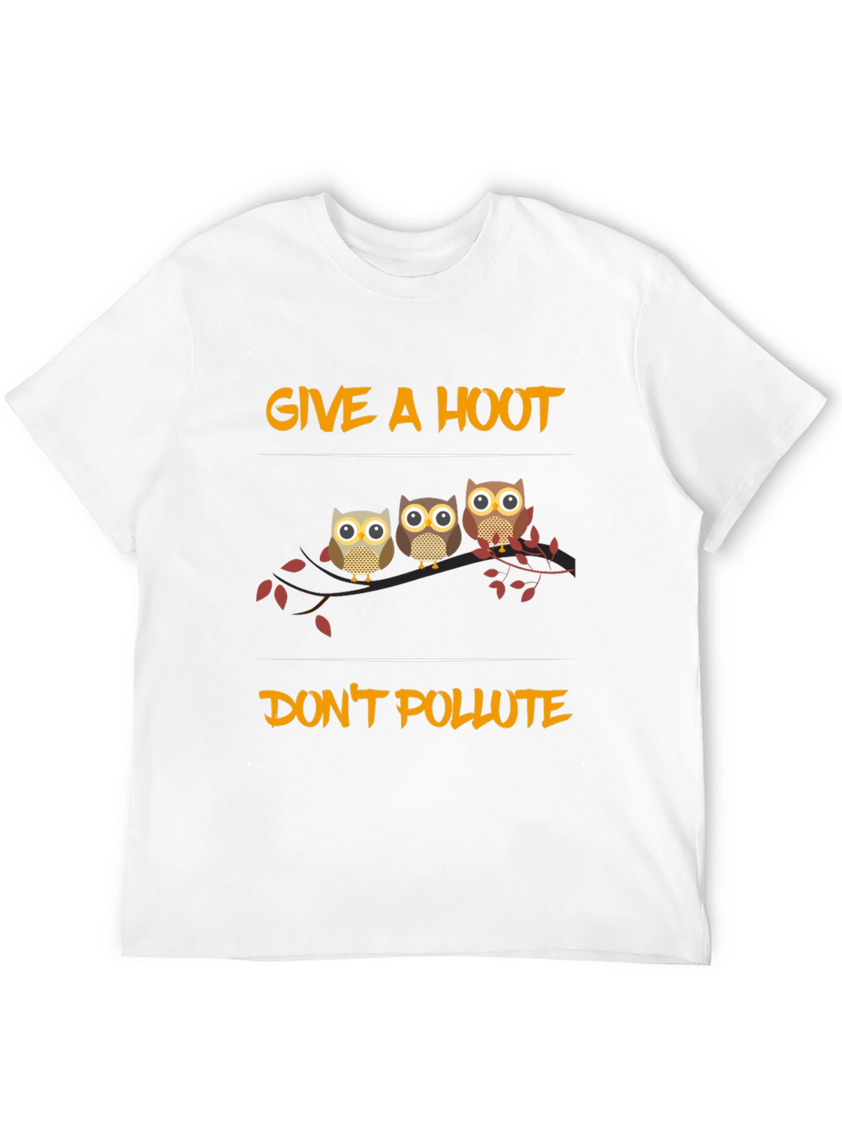 Give a Hoot Dont Pollute Owl Graphic Tee