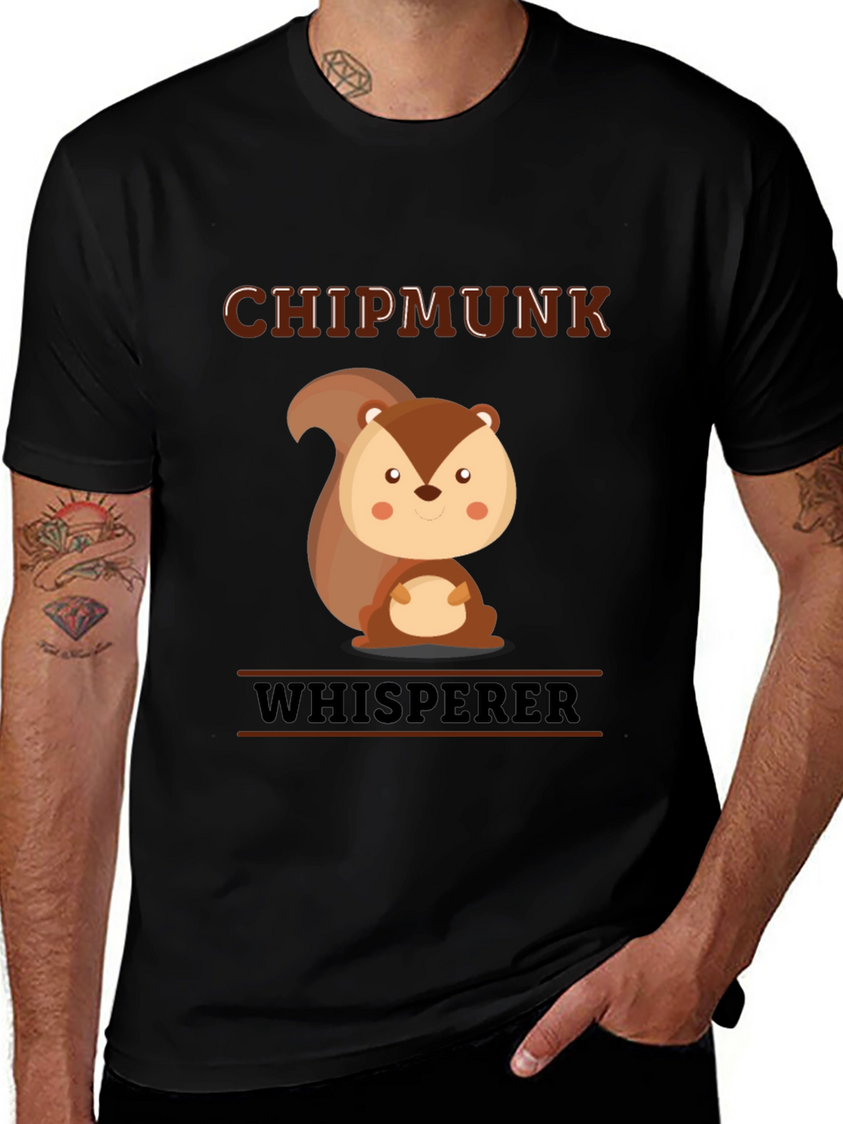 Chipmunk Whisperer Graphic T-Shirt - Cute Animal Tee