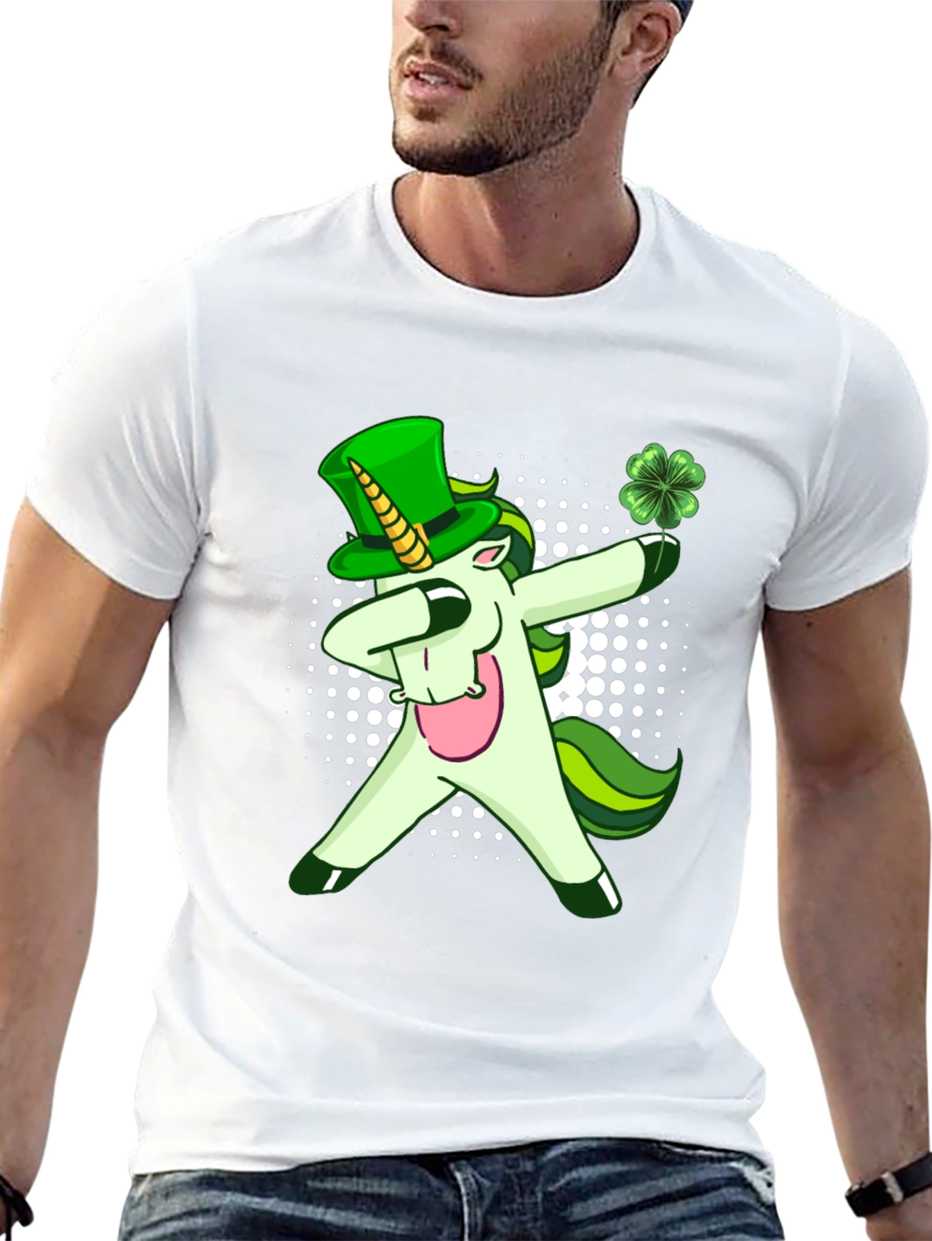 St. Patricks Day Unicorn Dabbing T-Shirt