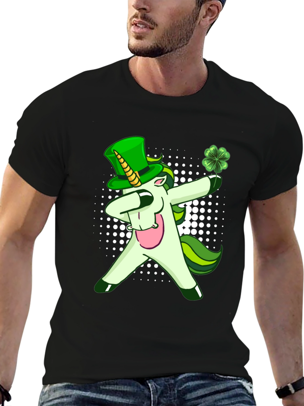 St. Patricks Day Unicorn Dabbing T-Shirt