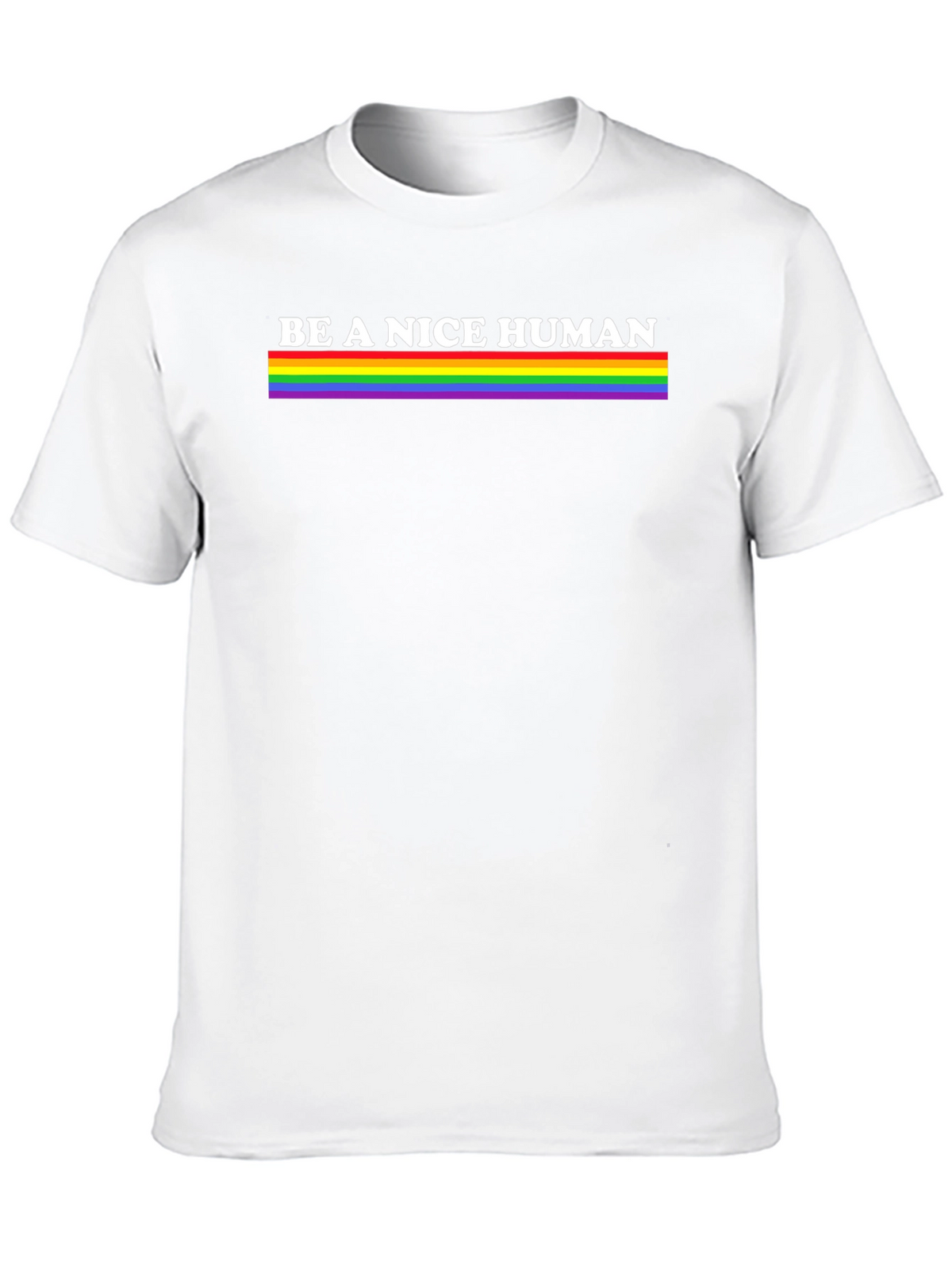 Be A Nice Human Rainbow Pride T-Shirt