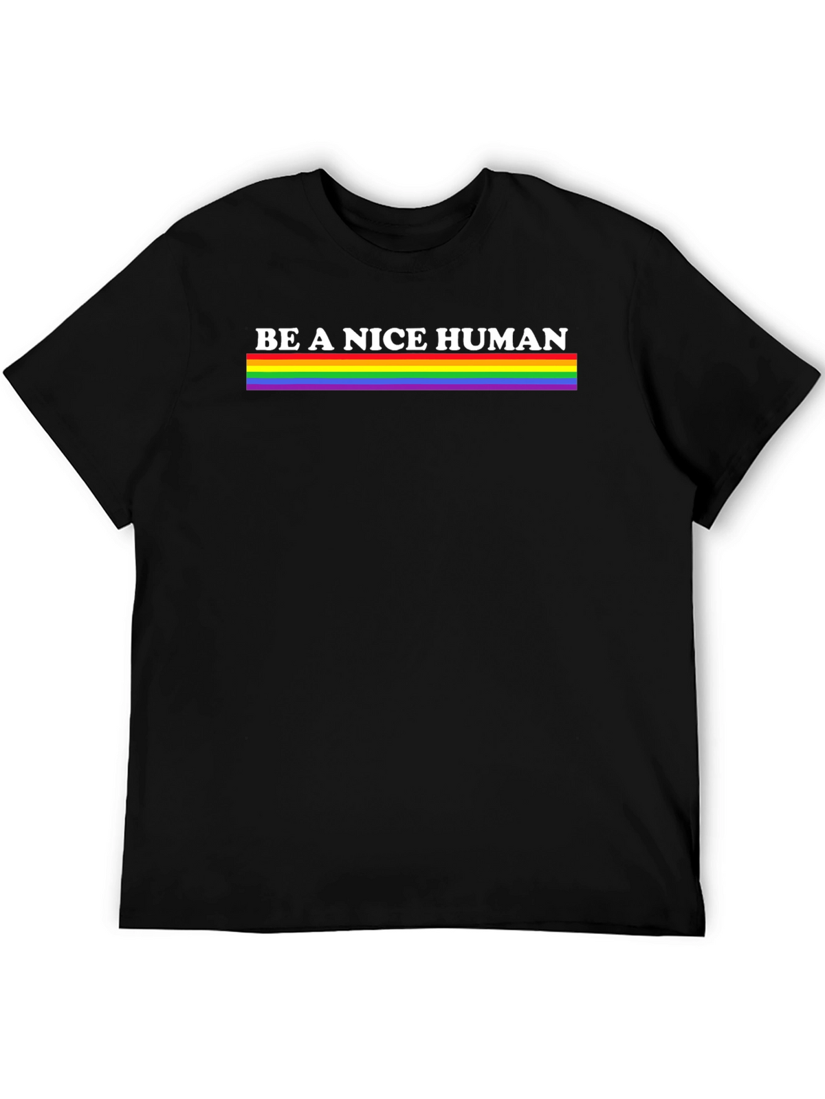 Be A Nice Human Rainbow Pride T-Shirt