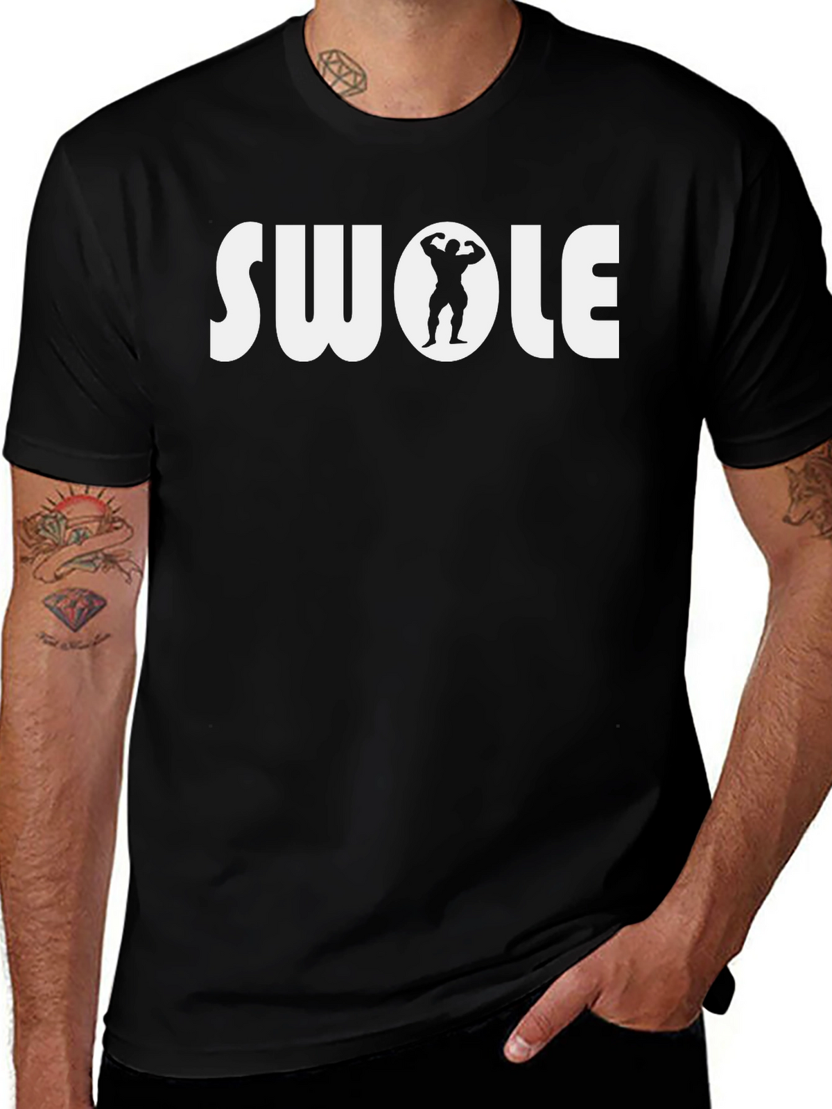 Swole Gym T-Shirt - Black Workout Tee