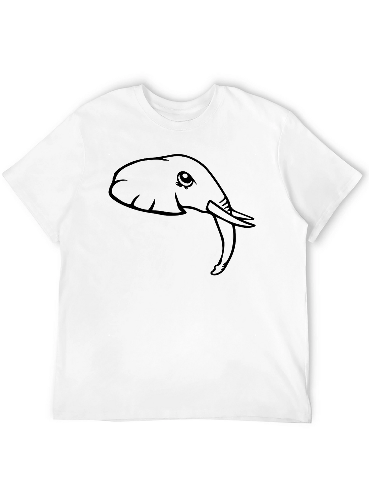 Elephant Graphic Tee - Black Cotton T-Shirt