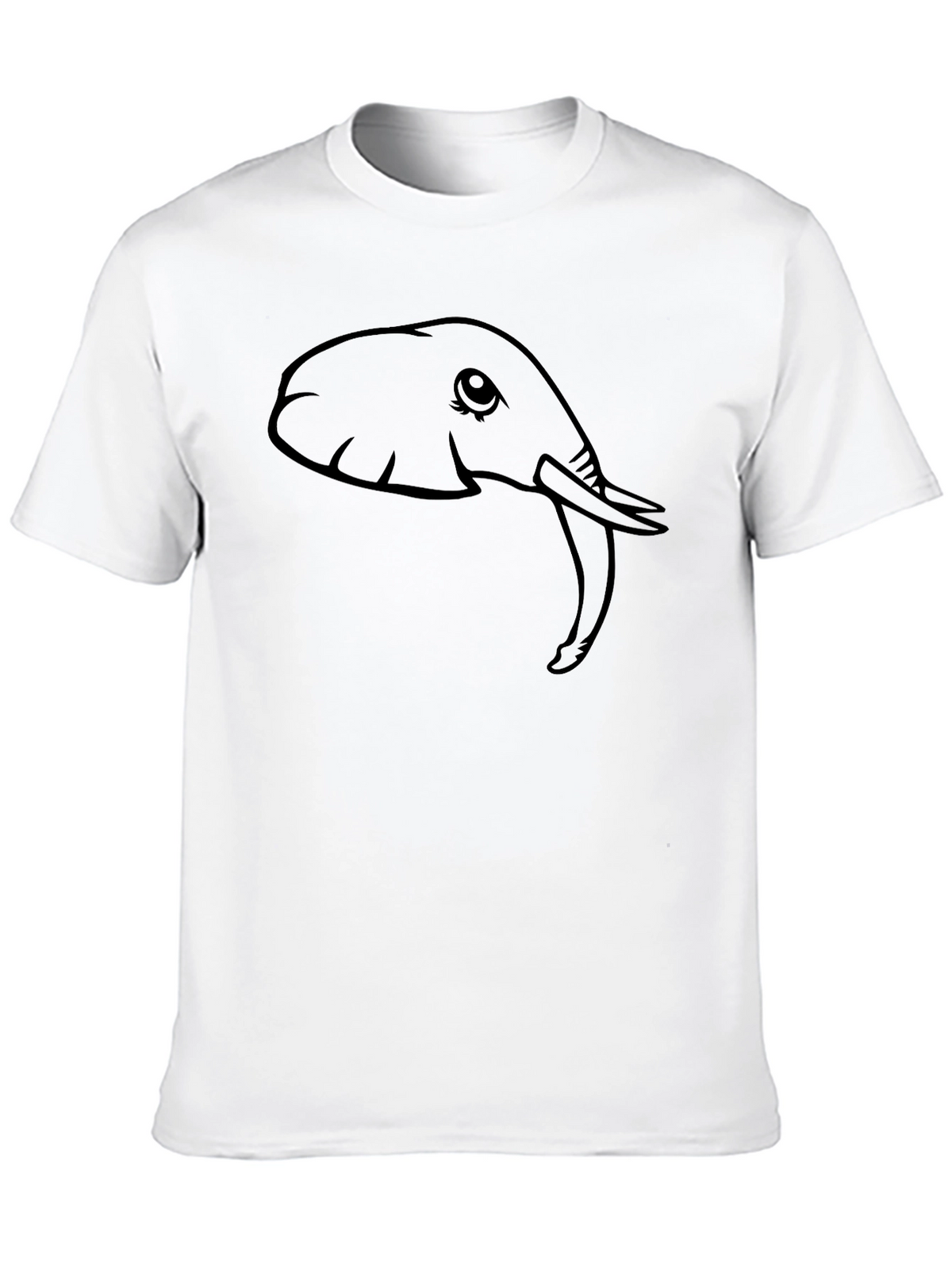 Elephant Graphic Tee - Black Cotton T-Shirt