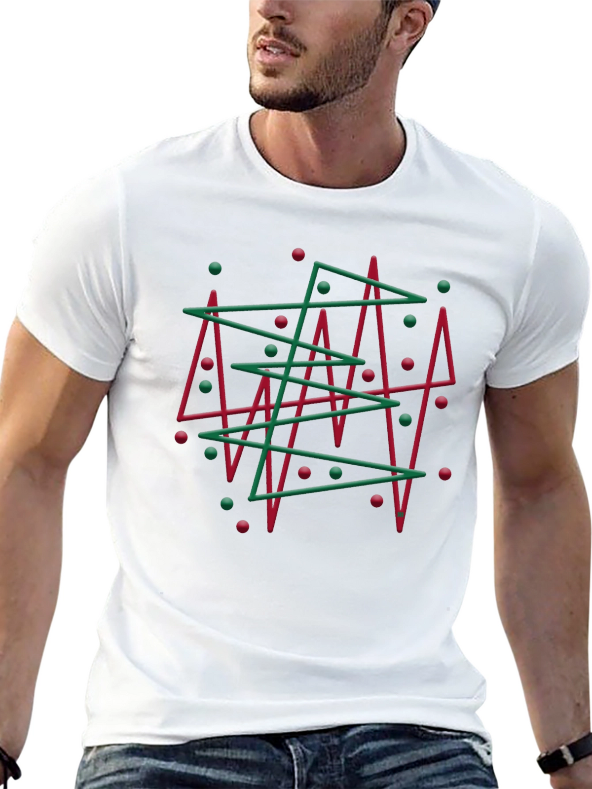 Abstract Christmas Tree Graphic Tee