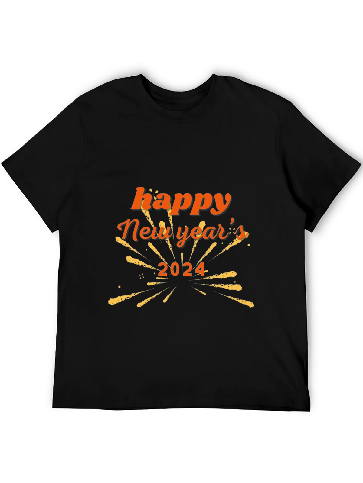 Happy New Year 2024 Black T-Shirt