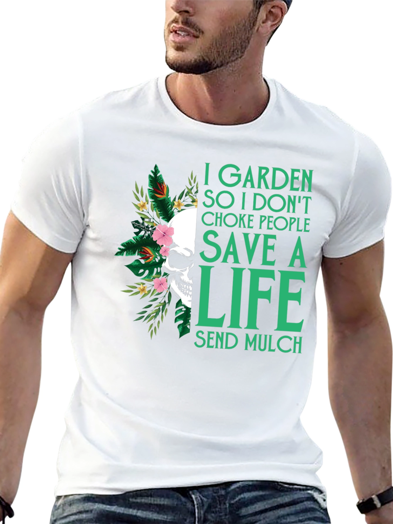 Garden Save a Life Skull T-Shirt