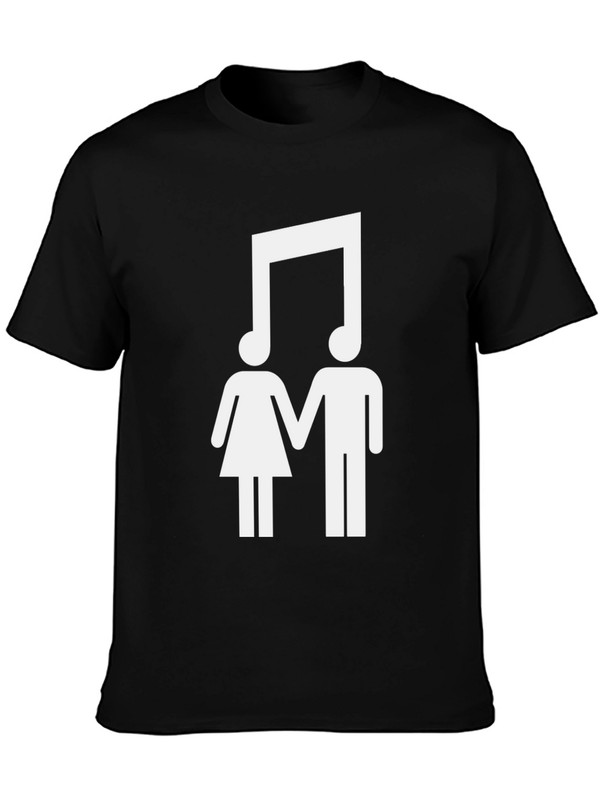 Musical Couple T-Shirt - Unisex Black Tee