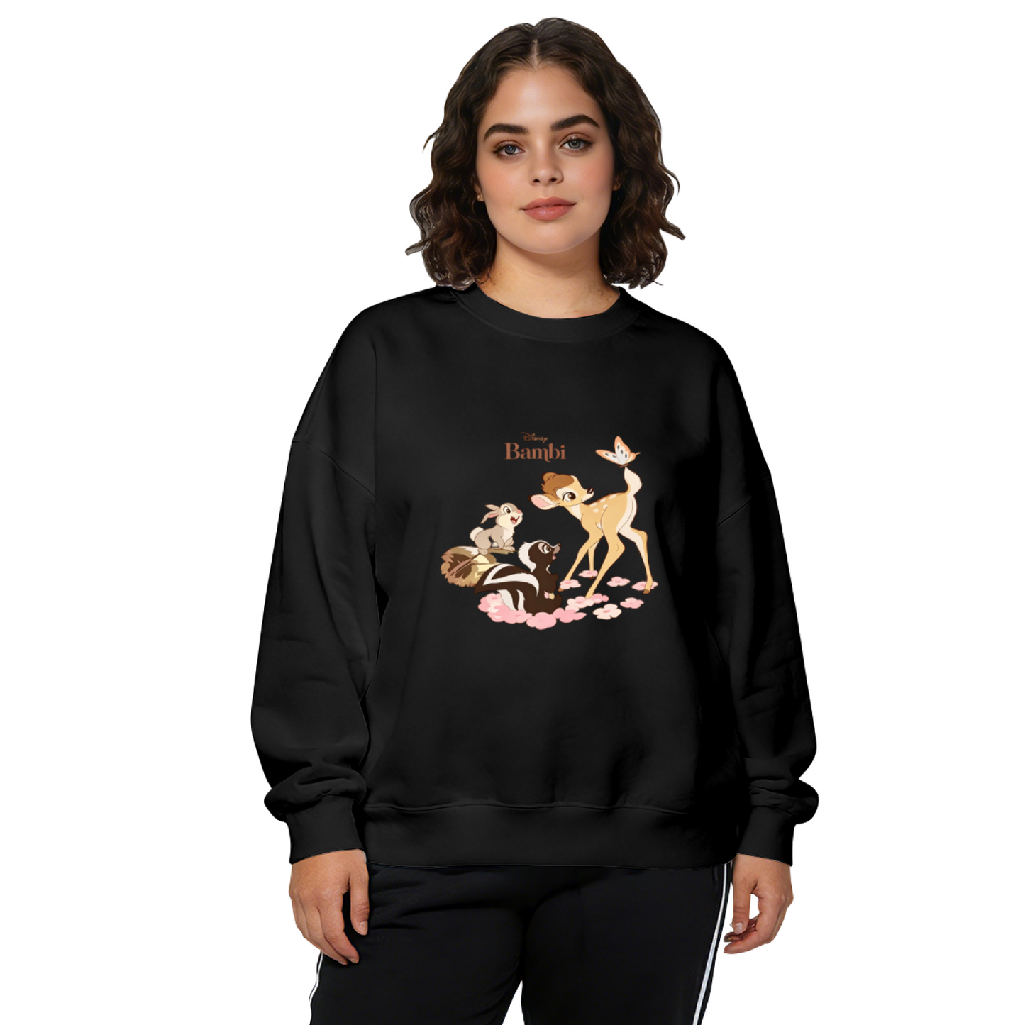 Disney Bambi & Forest Friends Cute Cartoon Crewneck Sweatshirt