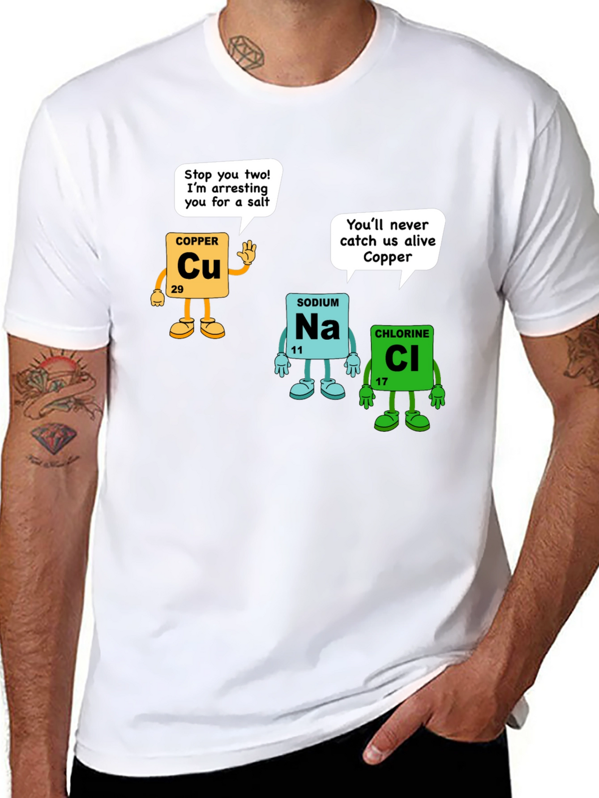 Chemistry Pun T-Shirt - Element Arrest Design