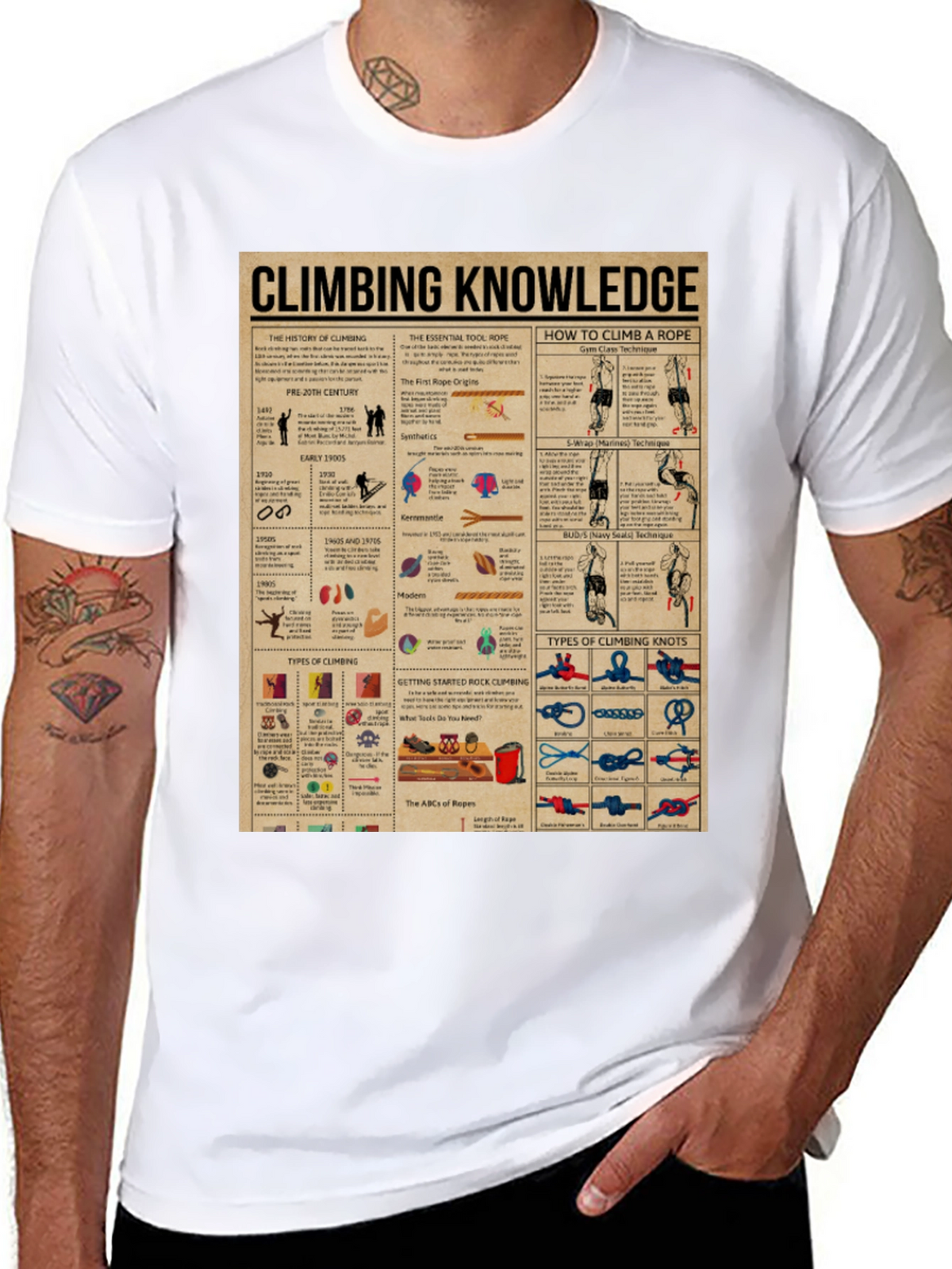 Climbing Knowledge Graphic T-Shirt