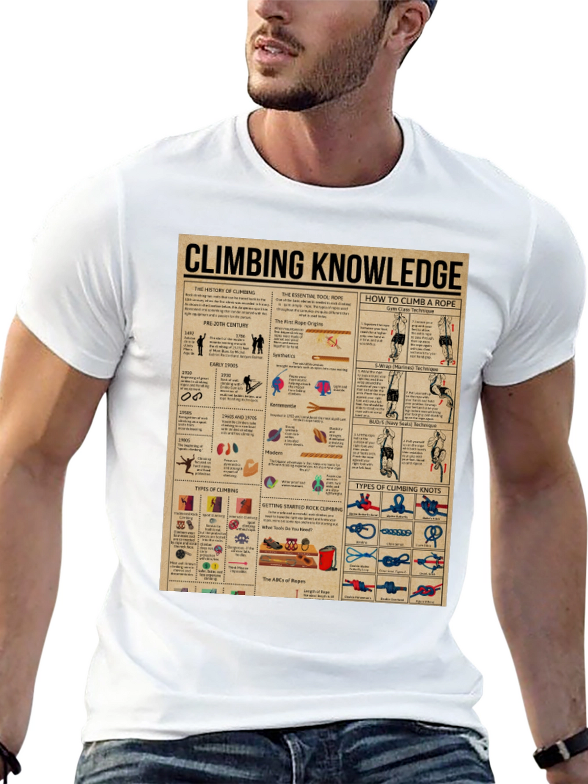 Climbing Knowledge Graphic T-Shirt